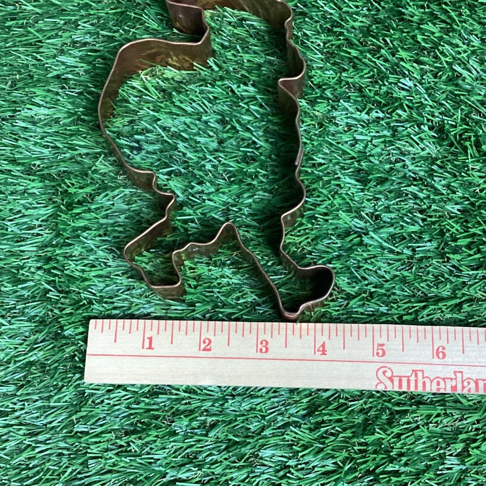 Large Solid Copper Walking Santa w/ Sack Cookie Cutter - Picture 6 of 6
